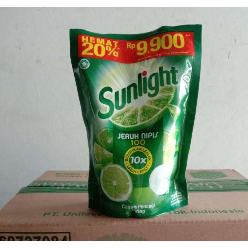 Sunlight Sabun Cuci Piring Jeruk Nipis Refill 420ml