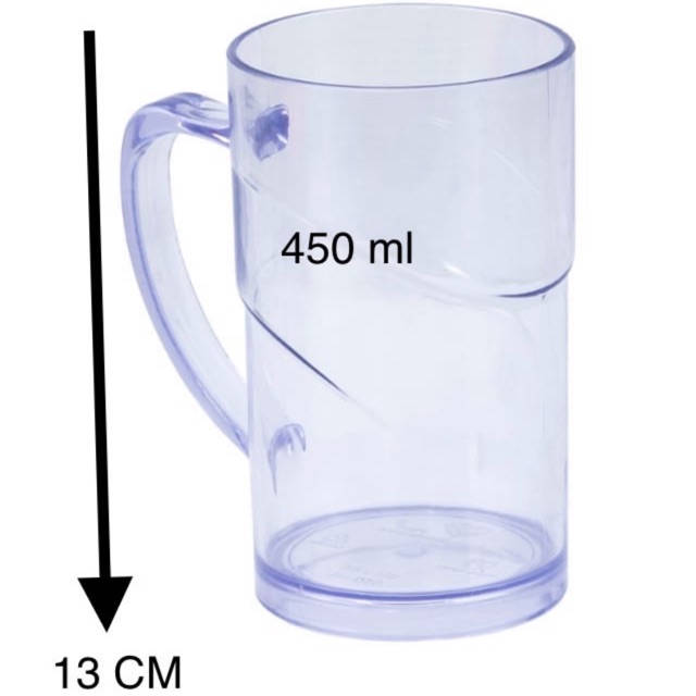 Gelas Gagang Plastik Ukurang 450 Ml Gelas Plastik Shopee Indonesia