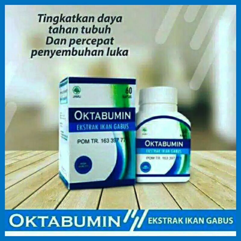 KAPSUL KUTUK OKTABUMIN ORIGINAL / KAPSUL IKAN GABUS OKTABUMIN ISI 60 KAPSUL / PRO ALBUMIN / ALBUMINO