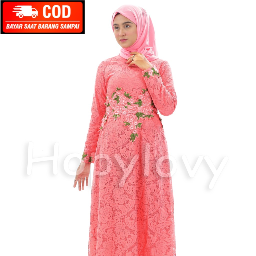 HOPYLOVY - Gamis / Maxi Dress Brukat ROSALINDA HIJAB