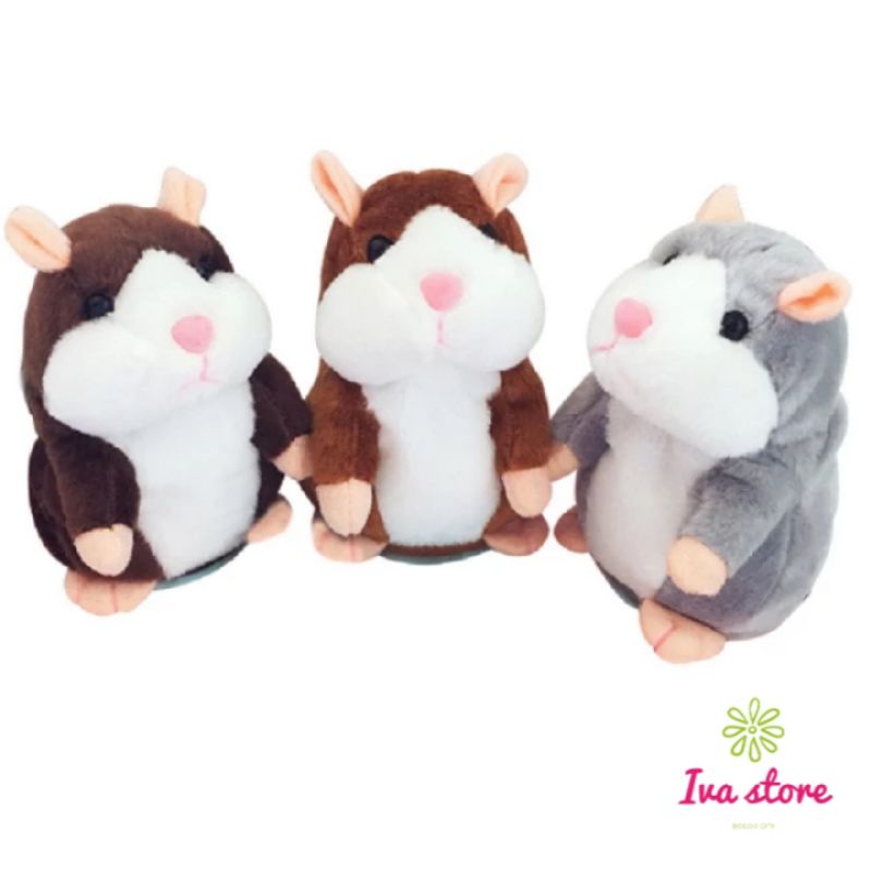 Mainan Bayi boneka talking hamster merekam suara free bungkus kado