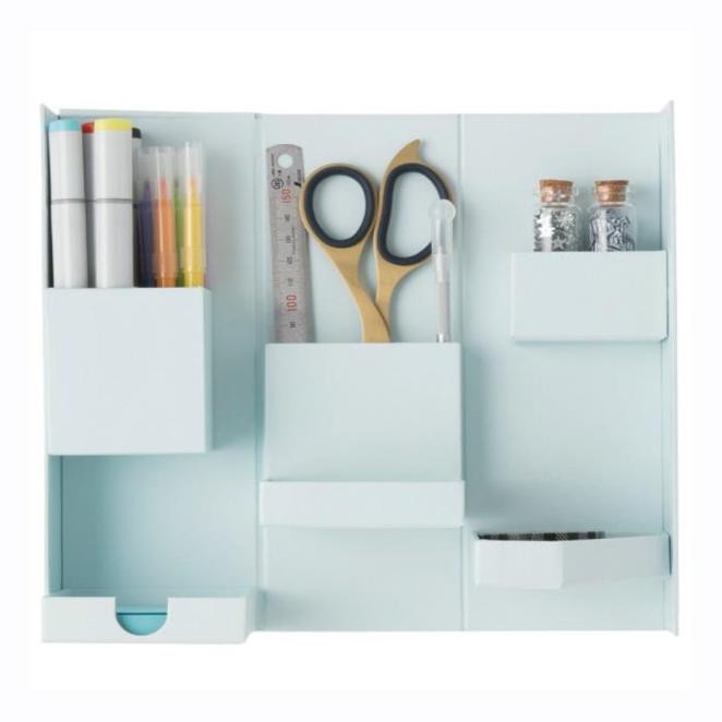 

NCL Desk Organizer M / Pen Holder / Cosmetic Holder - Biru Muda