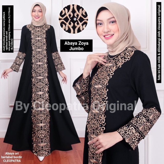 Abaya Hitam Zoya Jumbo