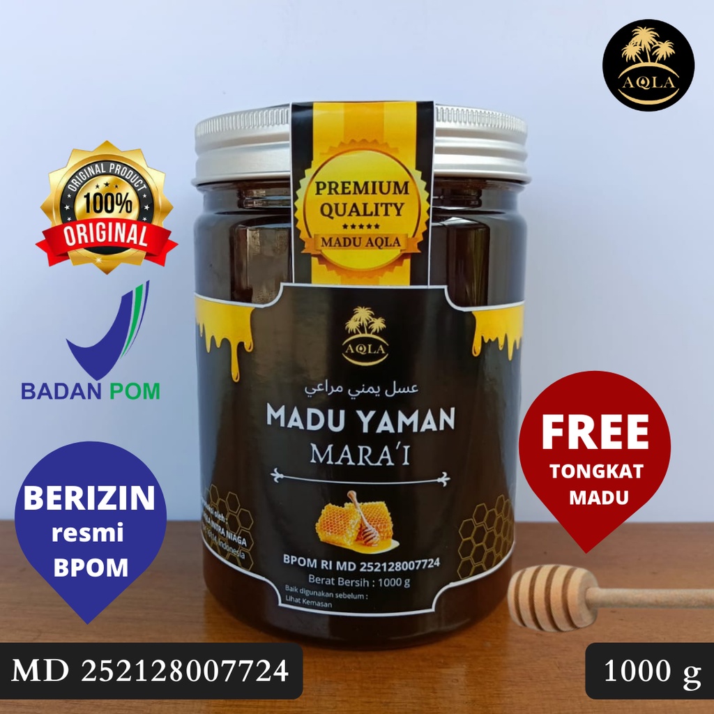 MADU ASLI MADU YAMAN MARAI BPOM / MADU MARAI / MARAI ASWAD PREMIUM 1KG FREE TONGKAT MADU