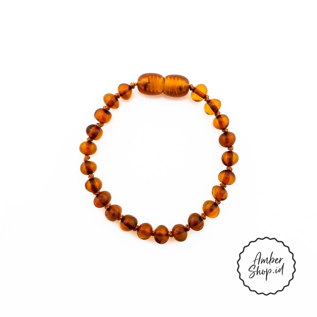 Set kalung &amp; gelang amber pereda nyeri tumbuh gigi bayi AS60 - Amber Shop