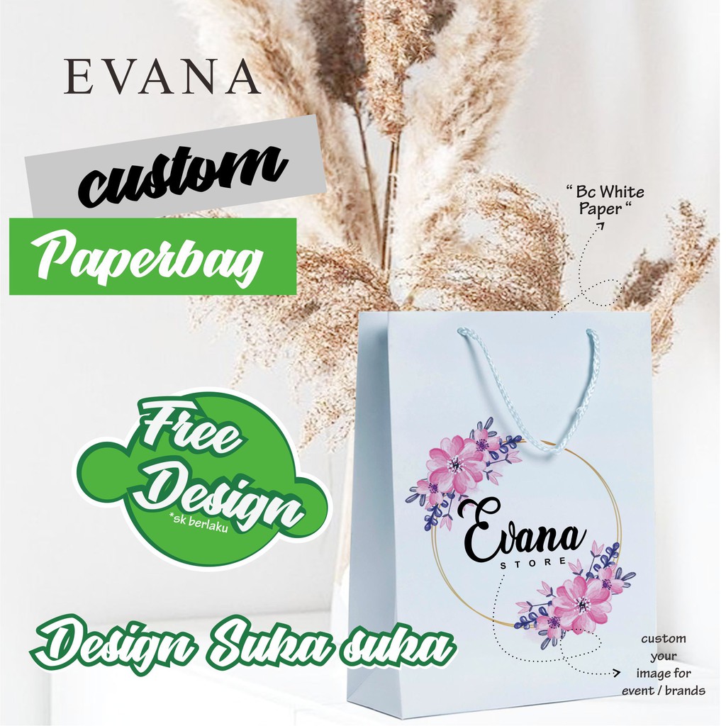 

Paper Bag Tas Kertas Packaging Kustom size pesanan khusus design suka-suka olshop wedding kosmetik