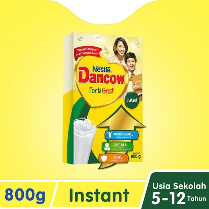 

Susu Dancow Fortigro Full Cream,Instant Putih,Coklat 800g