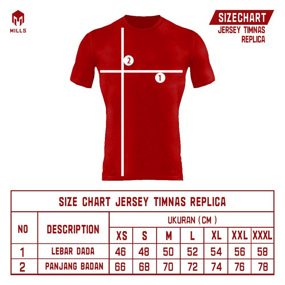 JERSEY TIMNAS GARUDA INDONESIA 2020 MILLS 1014GR JERSEY TIMNAS HOME REPLICA VERSION ORIGINAL