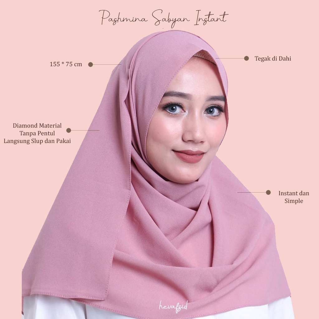 Pasmina sabyan instan diamond