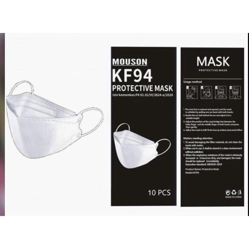 [ 1 box isi 10 pcs masker ] Masker KF94 / Masker KF 94 / Masker Korea KF94 /
