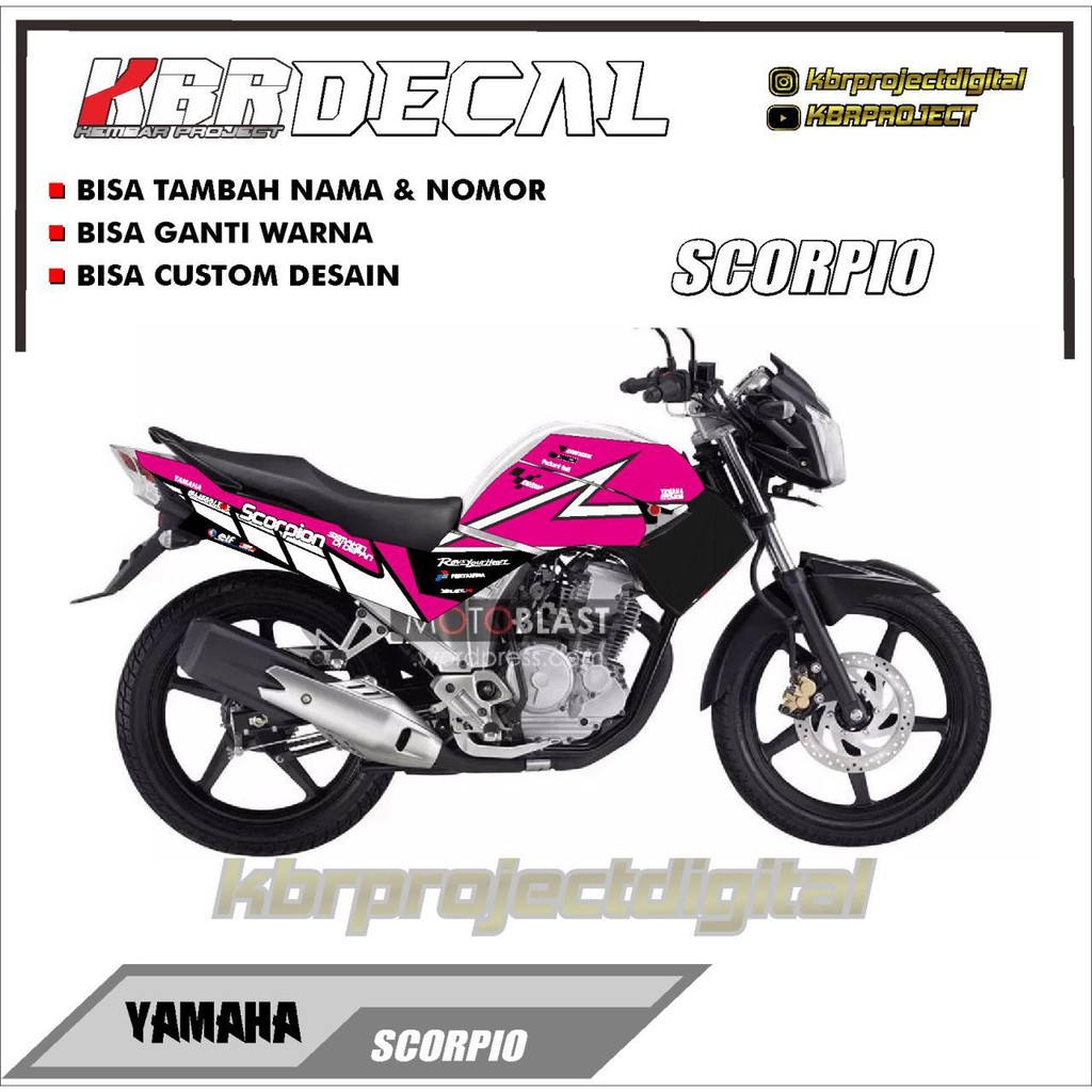 Decal Scorpio Sticker Variasi Full Body List Motor Yamaha Scorpio