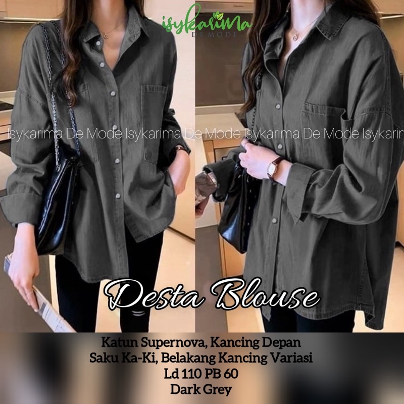 Blouse Wanita Bahan Katun Supernova • DESTA BLOUSE BY ISYKARIMA DE MODE