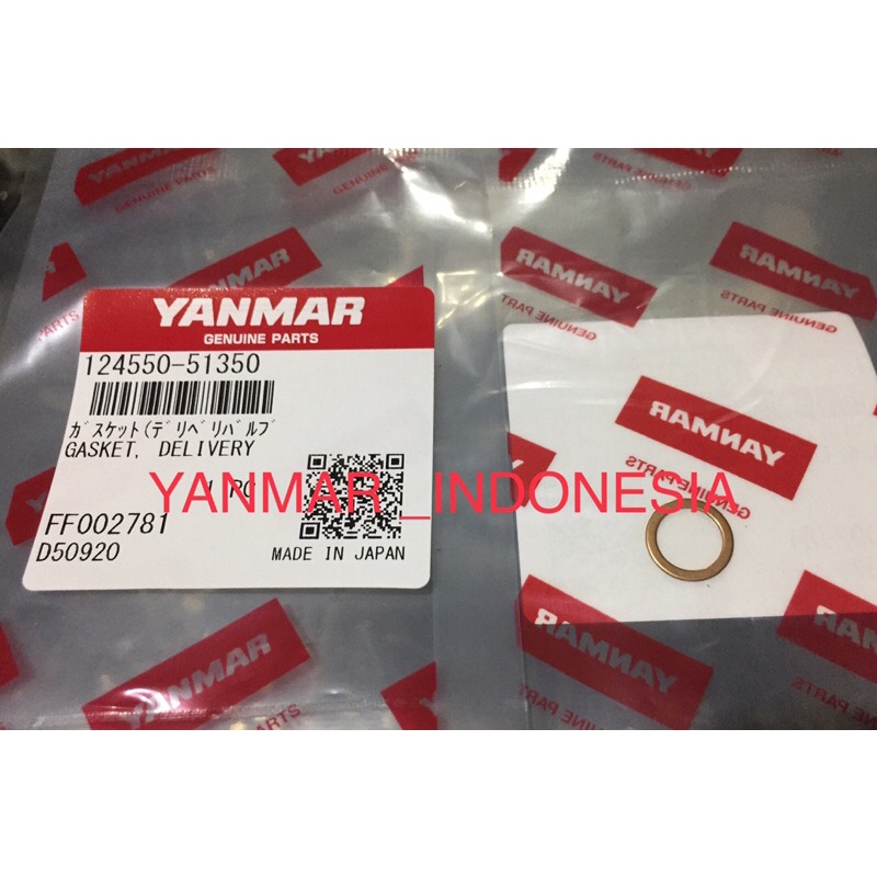 gasket delivery bospom ring tembaga plunger YANMAR