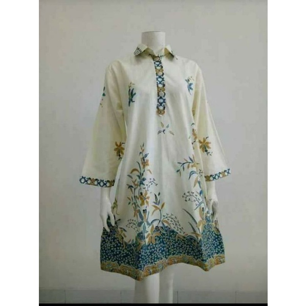 TUNIK BATIK KANCING DEPAN ATASAN WANITA BATIK MODERN