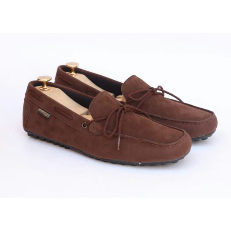 ZAPATO BROWN |WOLF x COZY| Sepatu Loafers Pria Kasual Simpel Casual Suede Original Moccas Suede