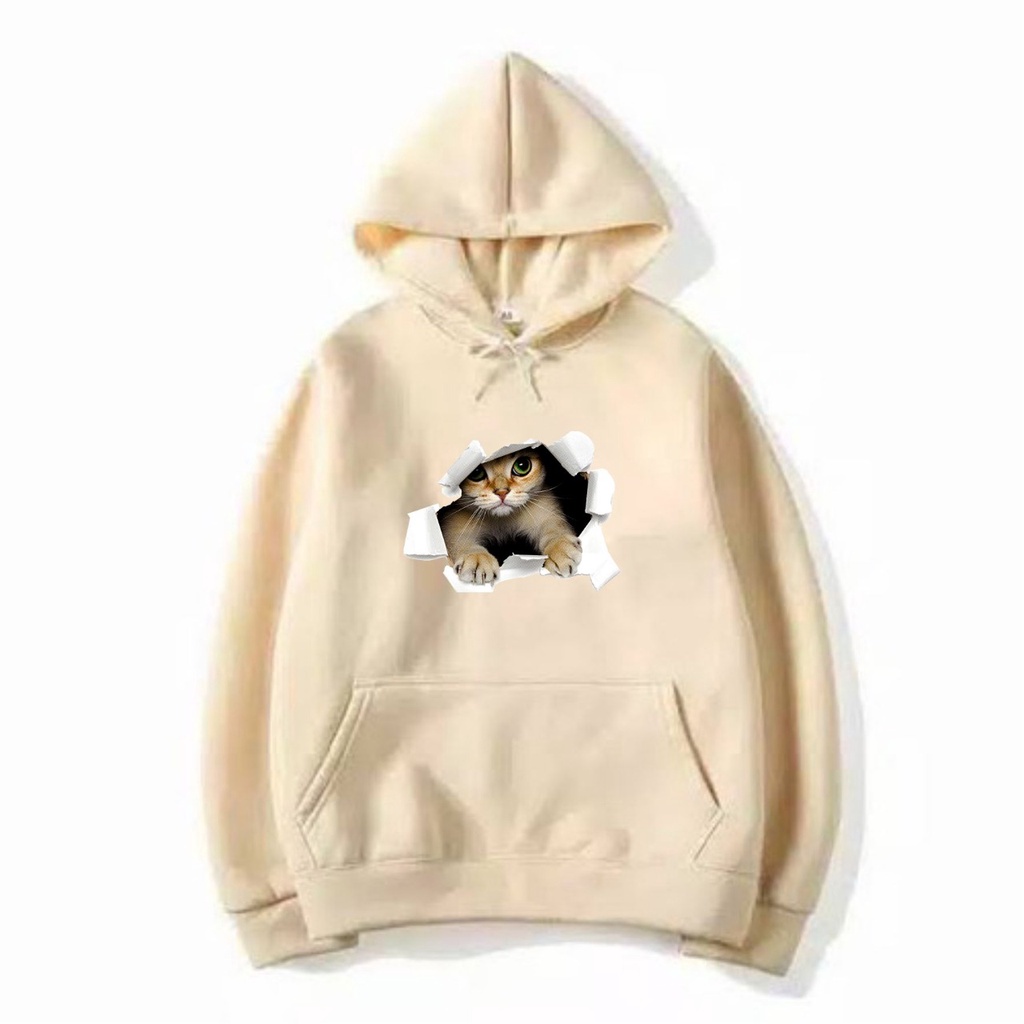 SWEATER HOODIE CAT DOROTHY PRIA/WANITA FLEECE