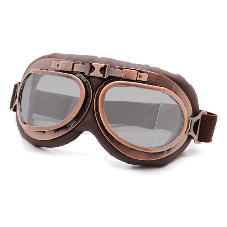 Kacamata Goggles Classic Vintage Harley UV Protection - ND1008 - Transparent--Nordson