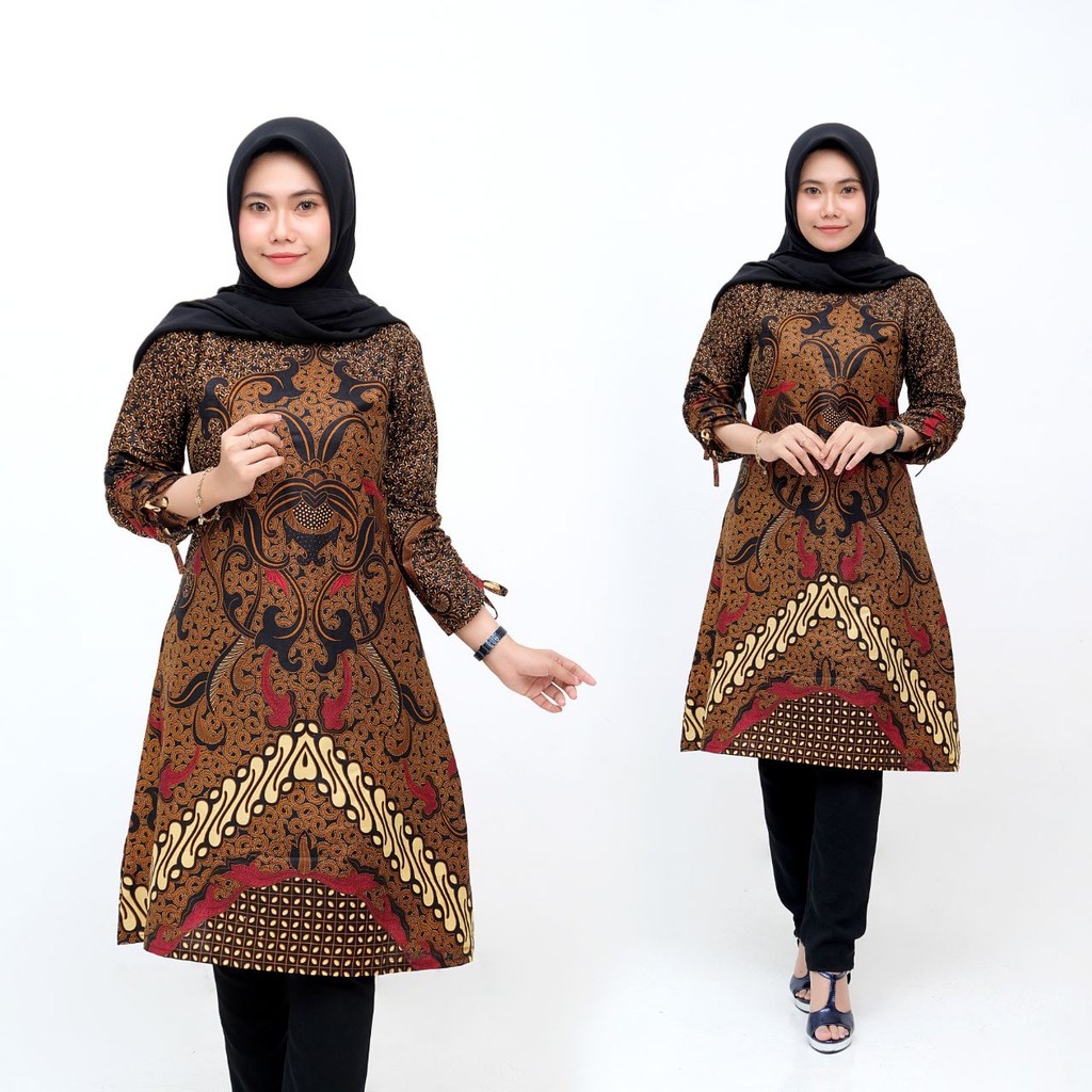  TUNIK  BATIK  WANITA MOTIF BATA PUTIH Shopee  Indonesia