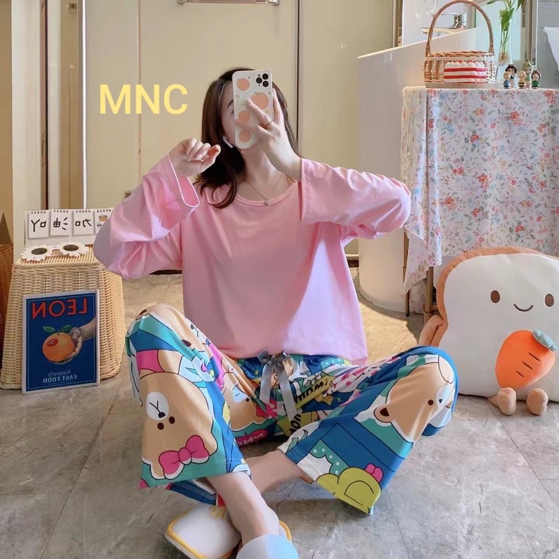 JC- Stelan Import Oversize Premium PP / Stelan piyama import Panjang  / piyama Korea Bigsize Import-Prem Cony Salem PP