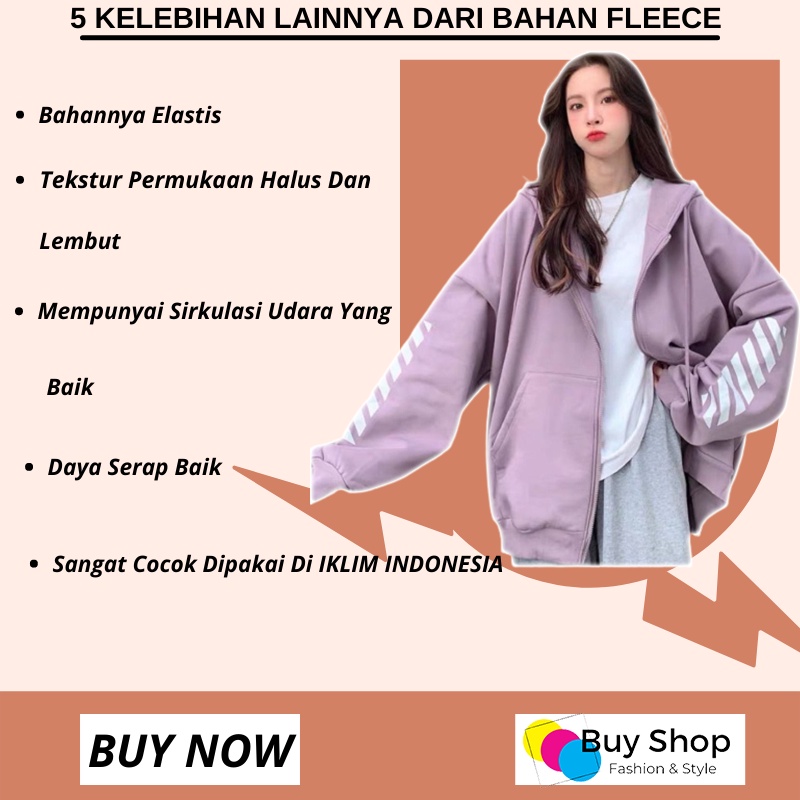 jacket hoodie wanita oversize BRAZE ZIPER LD 130 CM PJ 70 CM jaket wanita big size XXL korean styele-4
