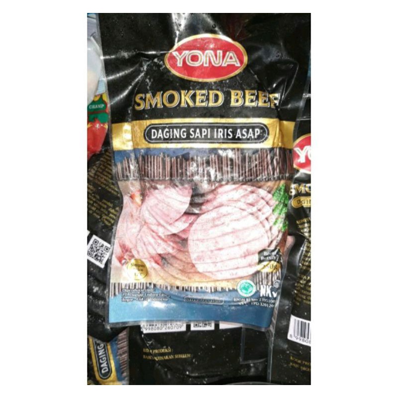 

smoked beef daging sapi iris asap merek yona isi 10