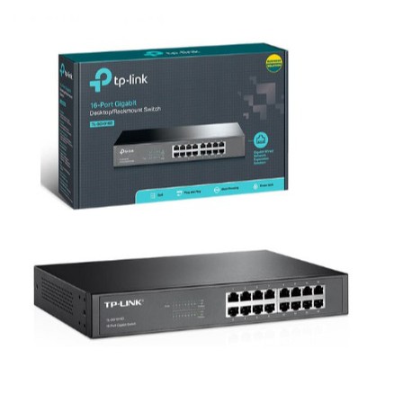 TP-LINK TL-SG1016D TPLINK 16 Port Gigabit Desktop/Rackmount Switch Hub