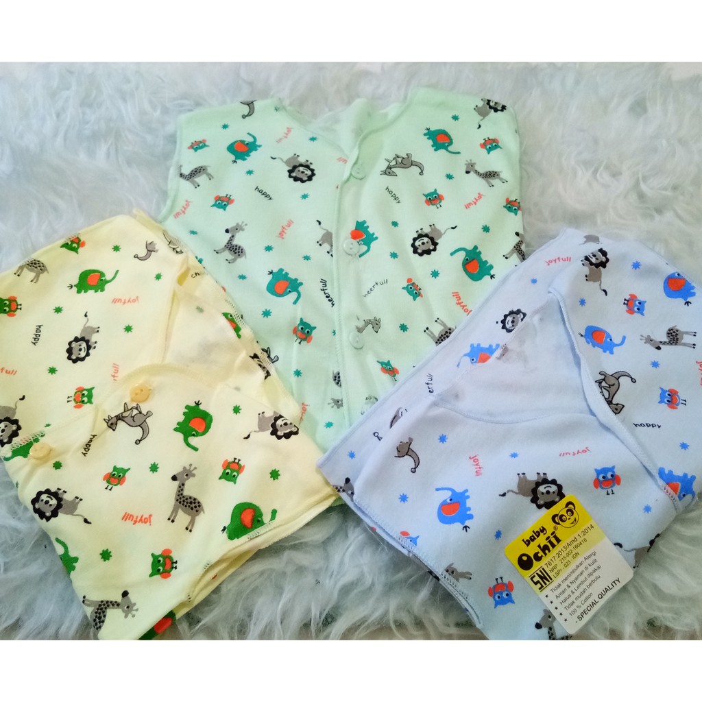 Ochi Baju Bayi Lengan Kutung SNI/Baju Rumahan Bayi/Perlengkapan Bayi New Born/Singlet Bayi-1