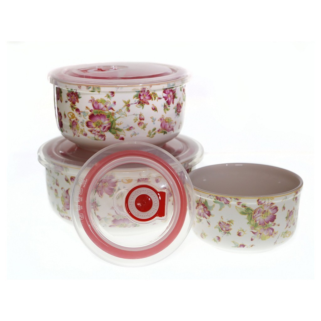 Vicenza BA780  Food Container Mangkok set susun 3