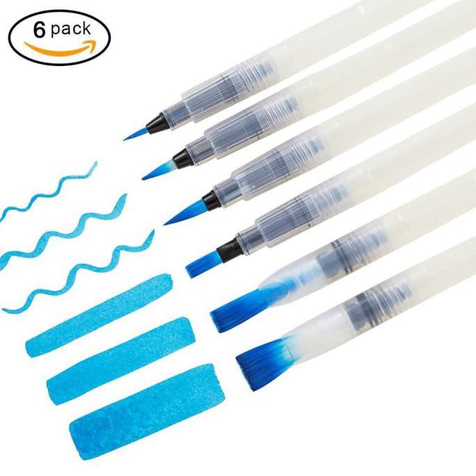 

TERMURAH Kuas Lukis Cat Air Water Brush Refillable 6PCS - White Kode 618
