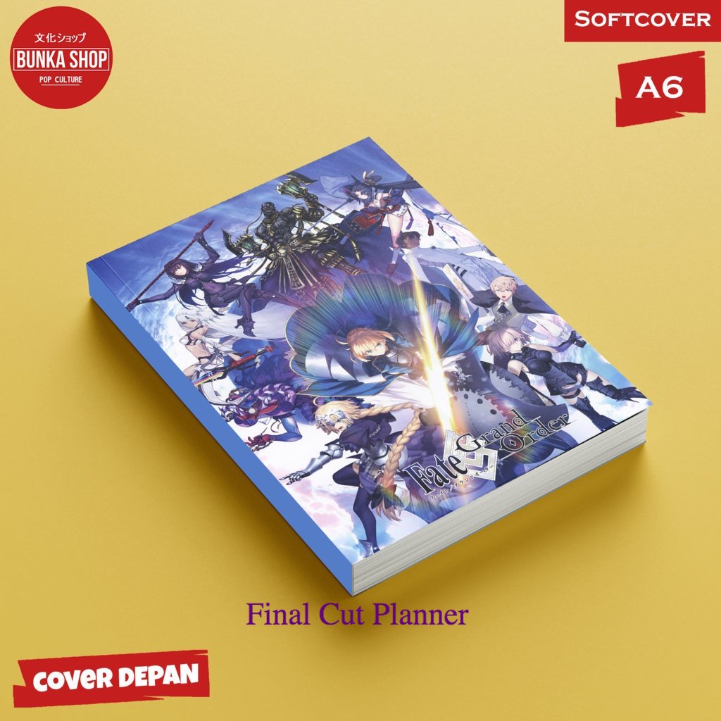 

Buku tulis polos/bergaris Anime Fate Grand order 3 Softcover A6 Buku Tulis catatan Notes Agenda Planner Jurnal