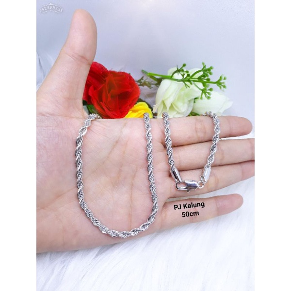 Kalung Xuping Silver Model Tambang Pj 50cm