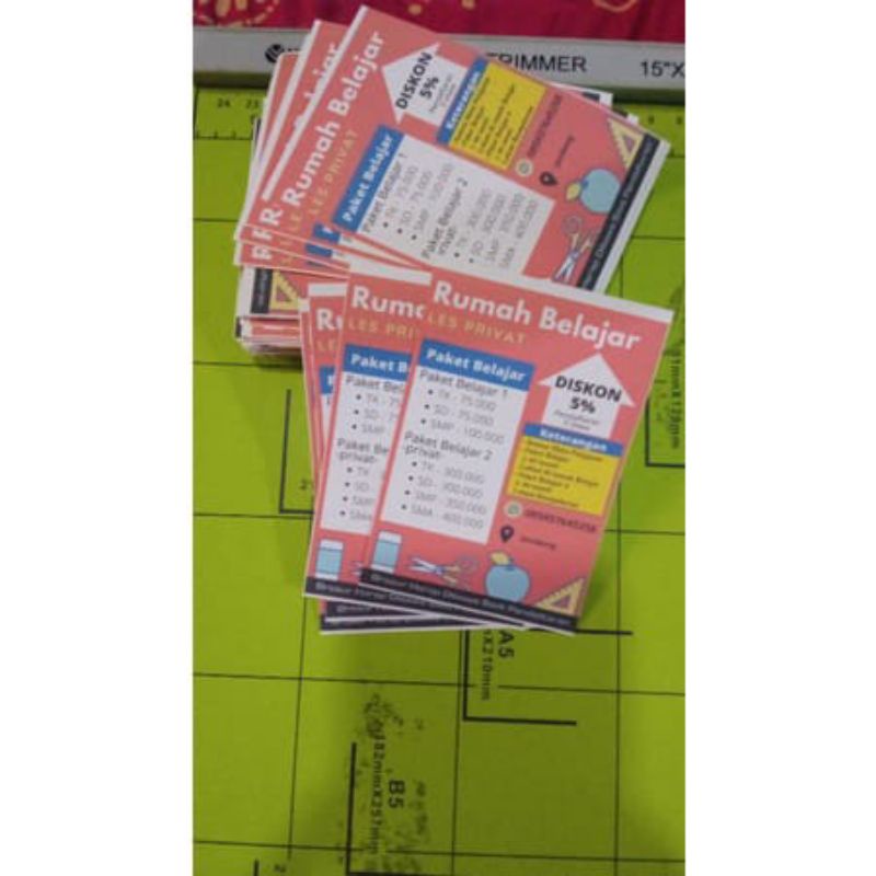 

cetak brosur A5 tanpa minimum order, TERMURAH