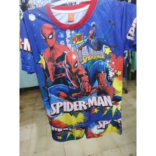 Setelan Anak spiderman printing murah