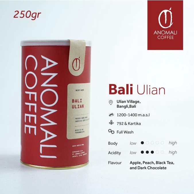 

Anomali Coffee Biji Kopi Bali Ulian 250gr