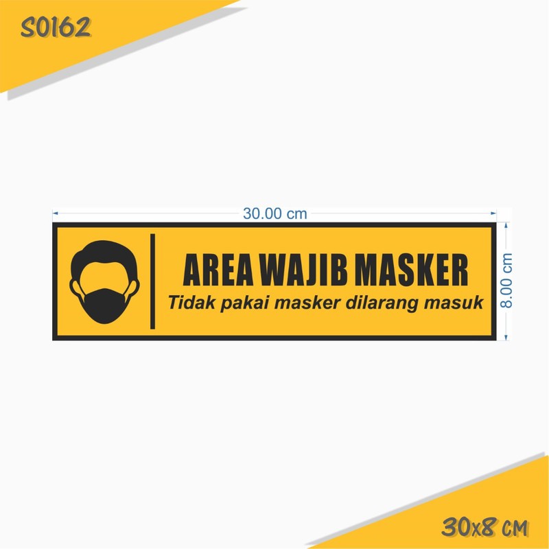 Odiaz Stiker  Area Wajib Masker Kuning  Sticker High Quality 