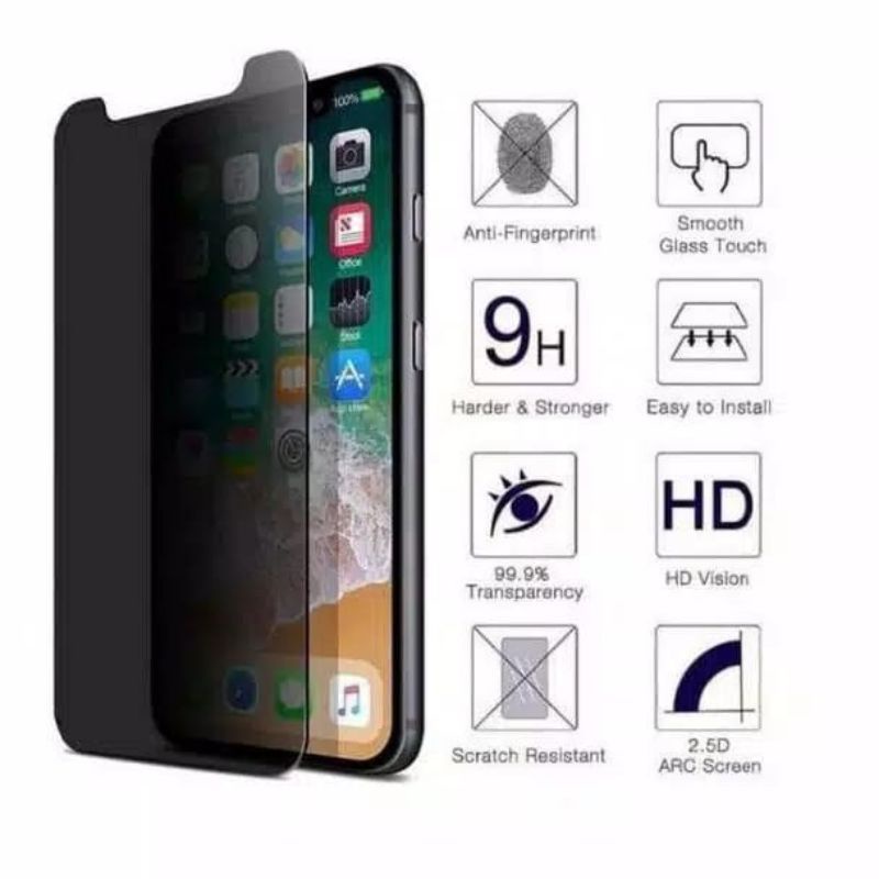 Temperedglass anti spy Samsung M11 M20 M20s M21 M30 M30s M31 M31prime M31s