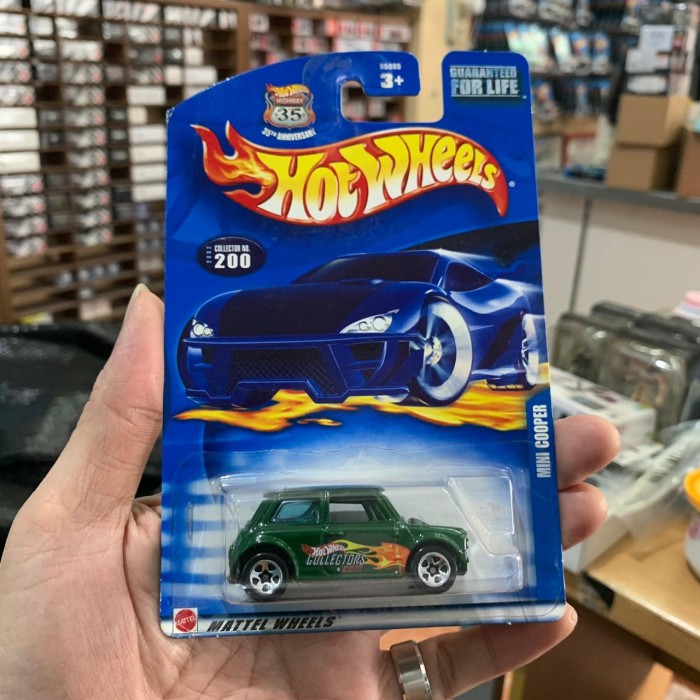 Hotwheels Mini Cooper Hijau 2002 - 35th Anniversary 2002