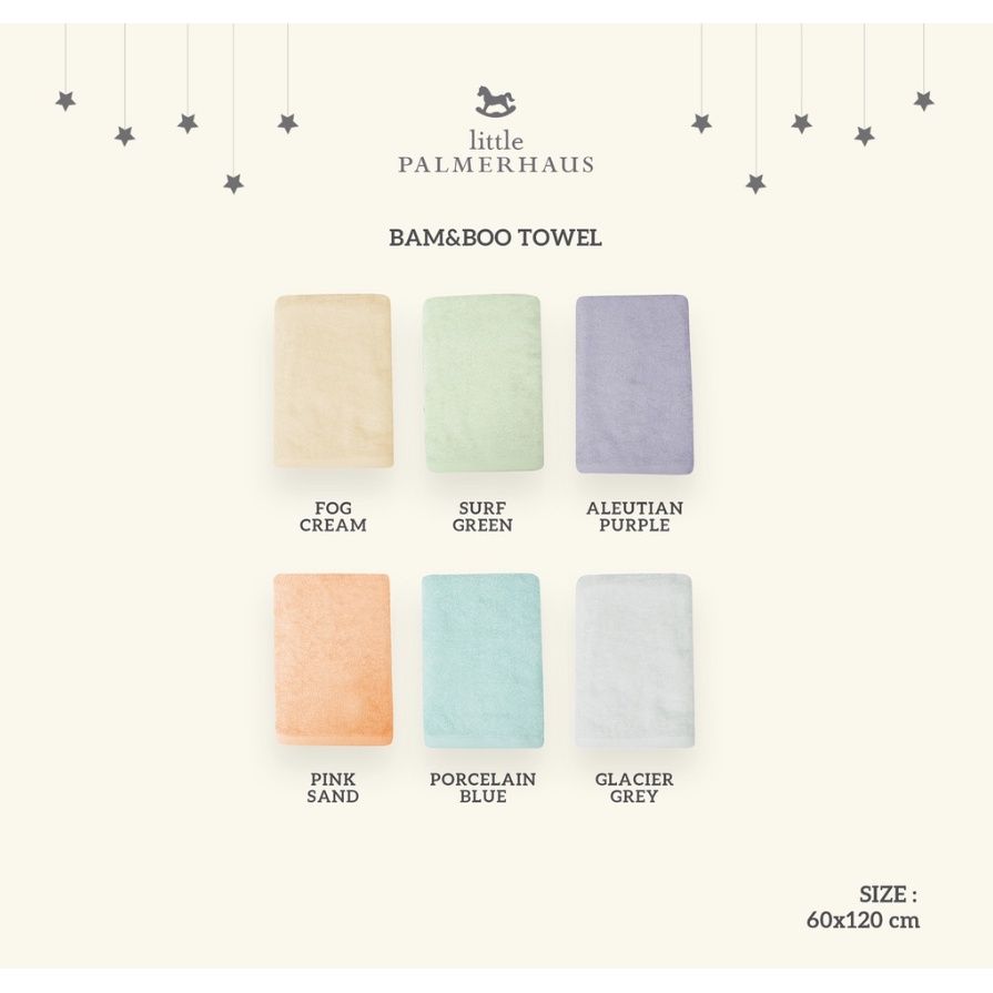 Makassar! Towel / Handuk Bayi Little Palmerhaus Bamboo Premium Uk 60x120 CM