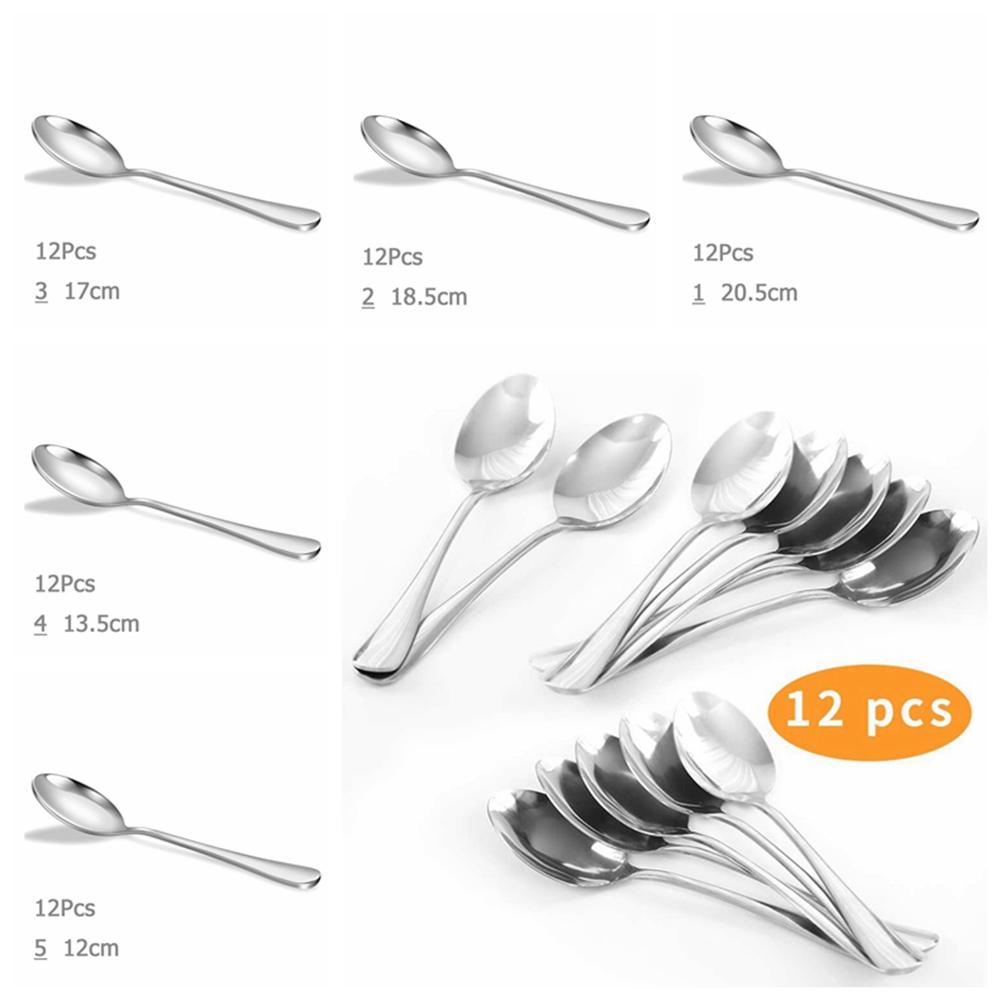 [Elegan] Sendok Garam 12Pcs Untuk Rumah Restoran Madu Mixing Dessert Coffee Scoop