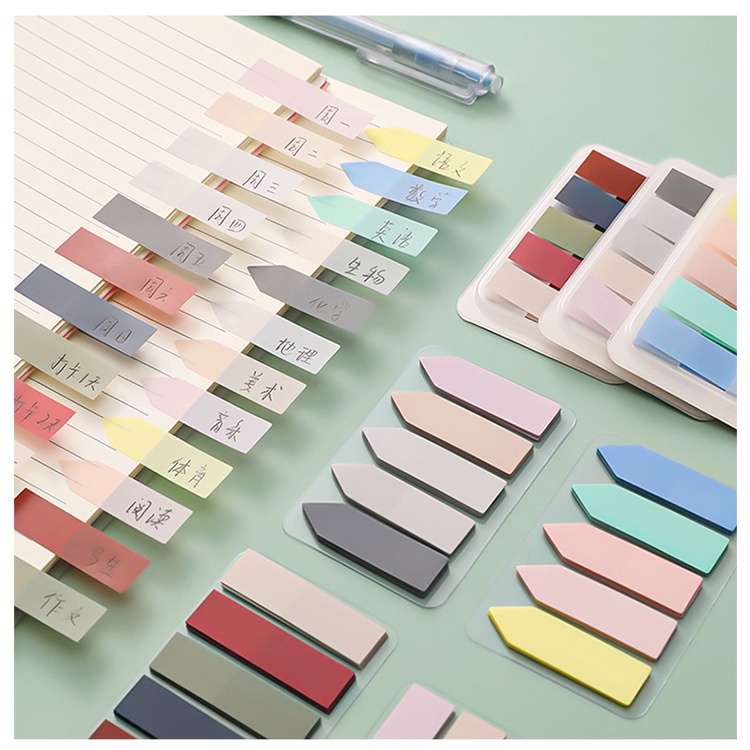 100lembar Index Bendera Titik Label Perlengkapan Alat Tulis Kantor Sekolah Memo Pad Novelty Candy Color Tab Strip Kunci Sticky Notes Bookmark Notepad Index Sticker