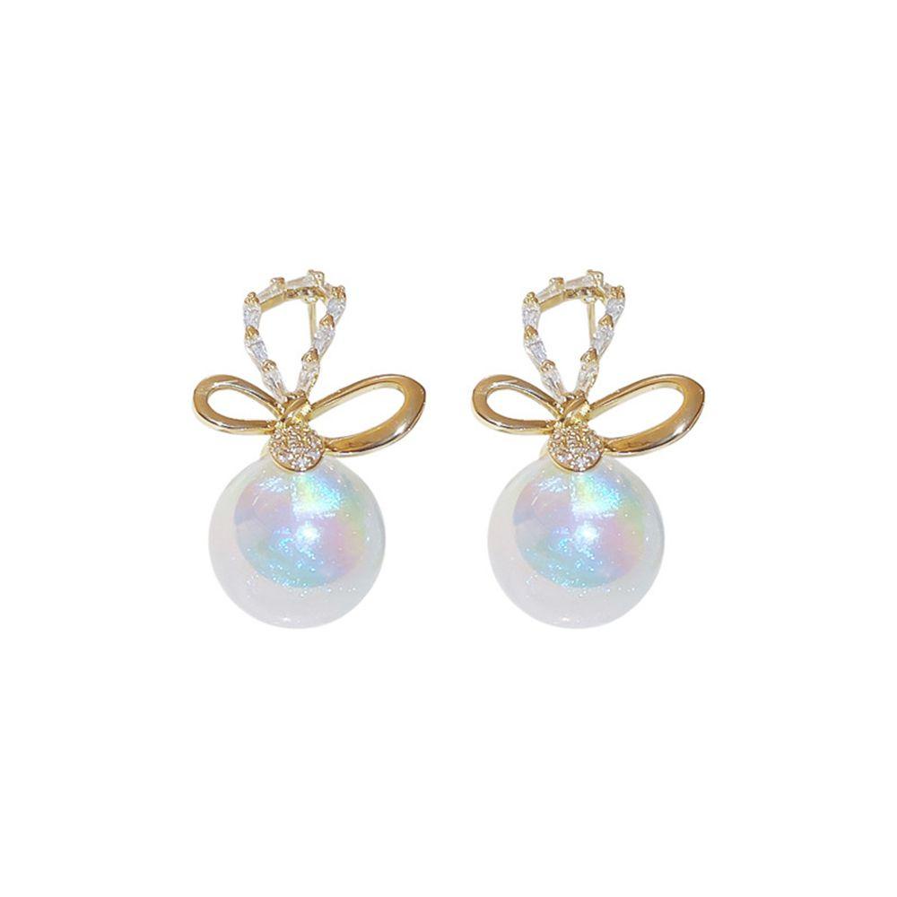 Mxbeauty Mutiara Menjuntai Anting-Anting Indah Sederhana Perempuan Berlian Gadis Aksesoris Telinga Wanita Stud Earrings