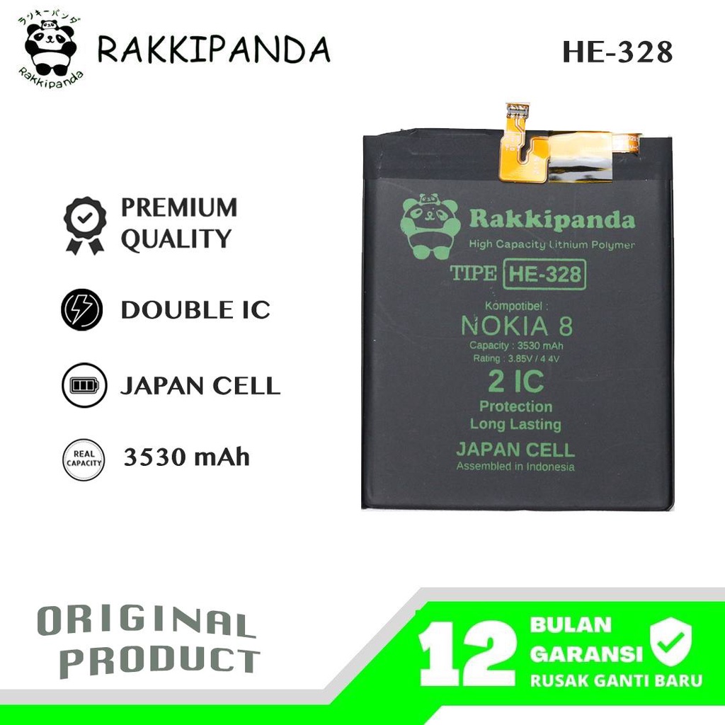 (R/K)- RakkiPanda - HE328 HE 328 Nokia 8 Batre Batrai Baterai