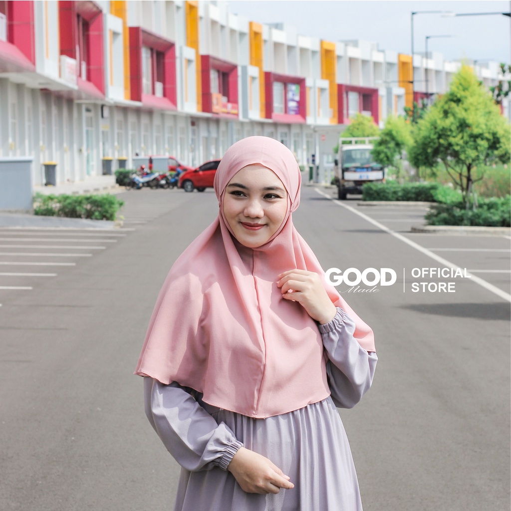 GOOD MADE - Kerudung Bergo Tali | Bargo Maryam | Khimar Instant | Diamon Khimar Premium Quality | COD