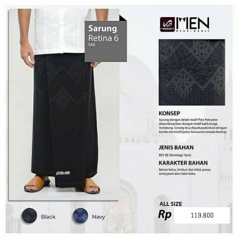 Rabbani- Sarung Retina 6 SA1J- Sarung Palestine Rabbani