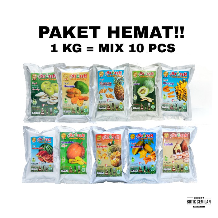 

PAKET HEMAT!! Sokressh Keripik Buah isi 10pcs