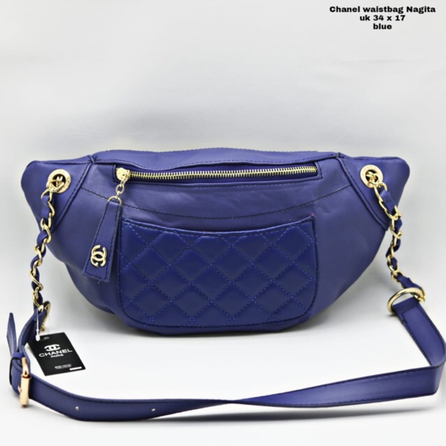 TAS CHANNEL WAIST BAG NAGITA KULIT SUPER