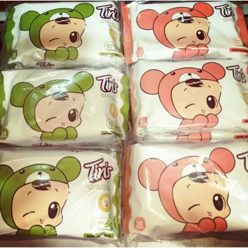 TISU BASAH TINS BABY WIPES 50SHEET