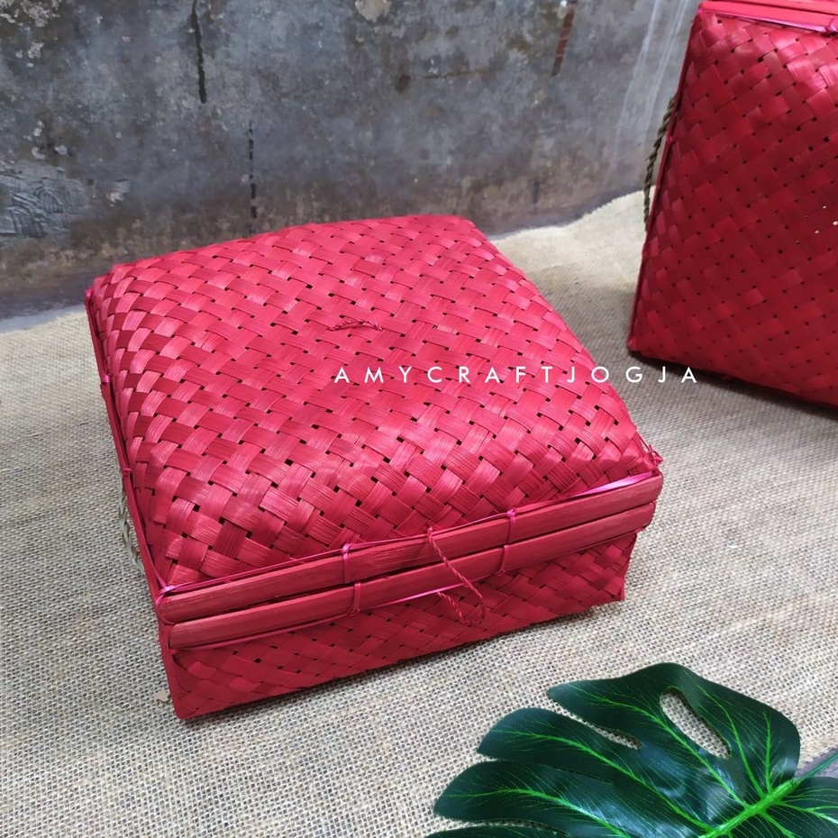 Sokase S  22 x 22 cm Warna/Hampers Bambu/Packaging Bambu/Box Bambu/Sokase Warna/Hampers Box Bambu/Ha