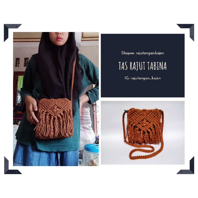 tas selempang/tas selempang rajut tabina/tas talikur