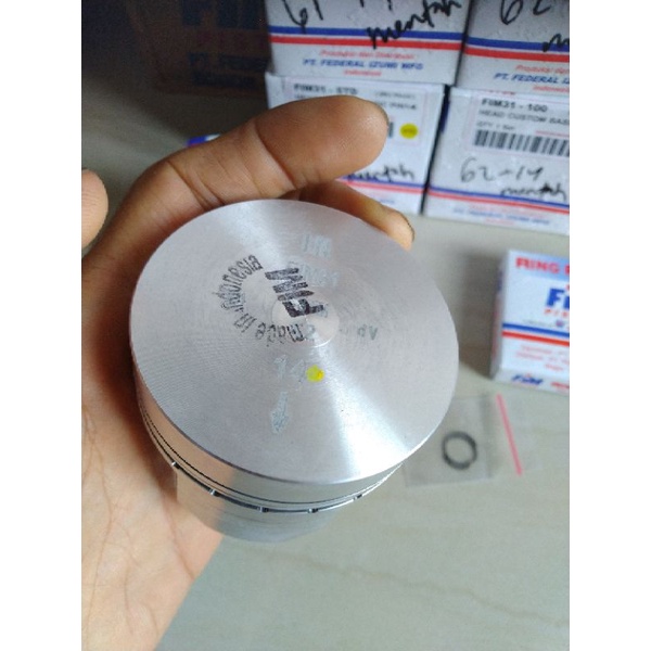 PISTON KIT SEHER RING FIM 31 STD 100 200 DIAMETER 61 62 63 PEN PIN 14 MM DOME MENTAH JENONG MX VIXION R15 NMAX AEROX PCX LEXI FREEGO VARIO 150 CC HEAD BASIC CUSTOM-1